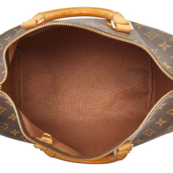 Louis Vuitton Monogram Speedy 35 Handbag/Boston Bag M41107 Brown Leather Wome... - Picture 9 of 12